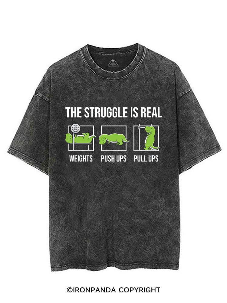 T-Rex The Struggle is Real VINTAGE GYM SHIRT