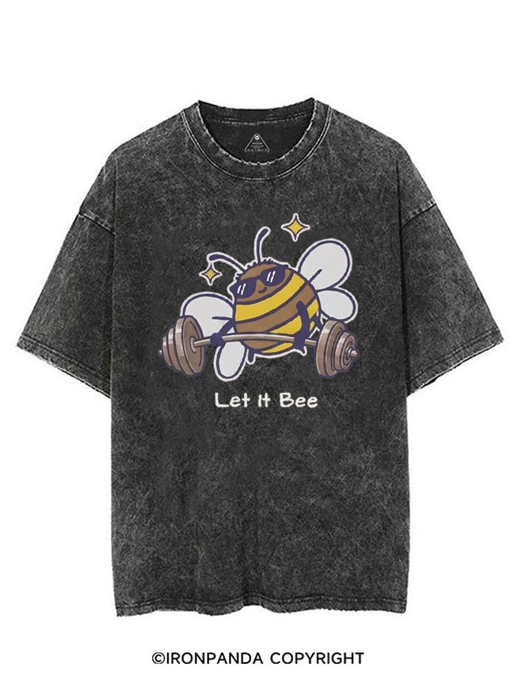 LET IT BEE FUNNY WORKOUT VINTAGE GYM SHIRT