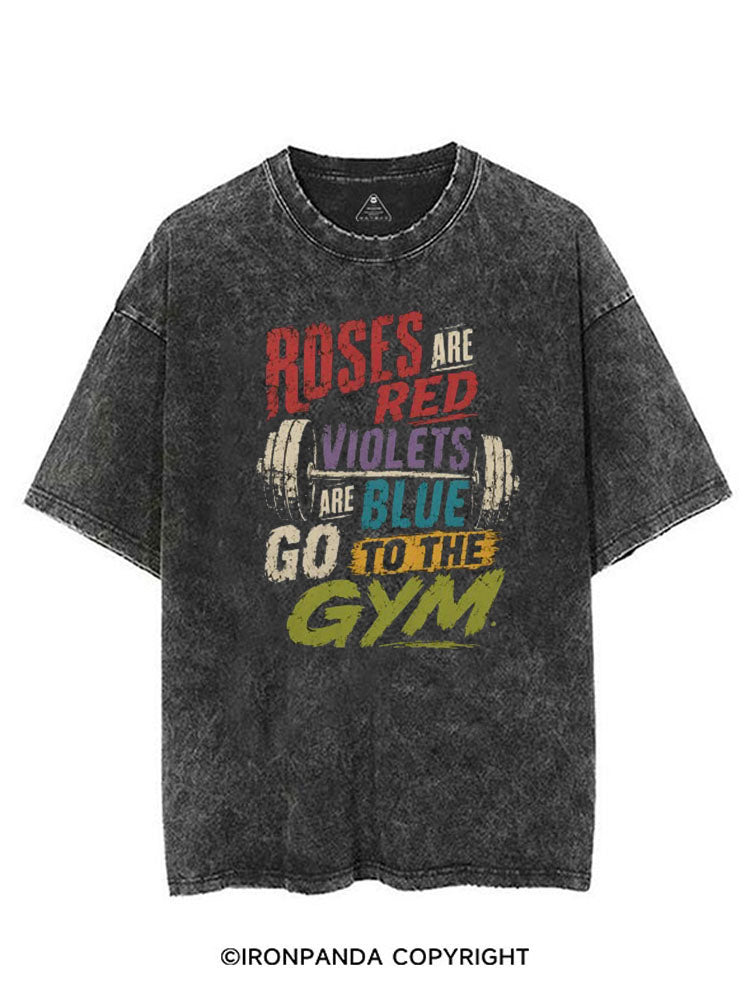 ROSES ARE RED VIOLETS ARE BLUE GO TO THE GYM VINTAGE GYM SHIRT