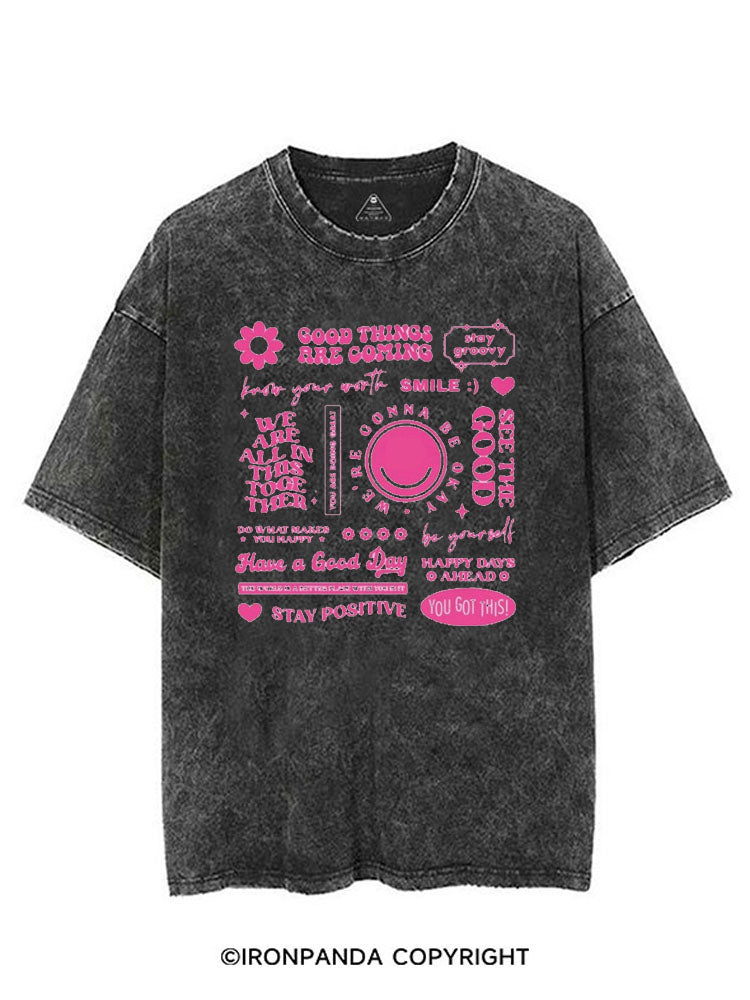 GOOD THINGS ARE COMING GROOVY VINTAGE GYM SHIRT