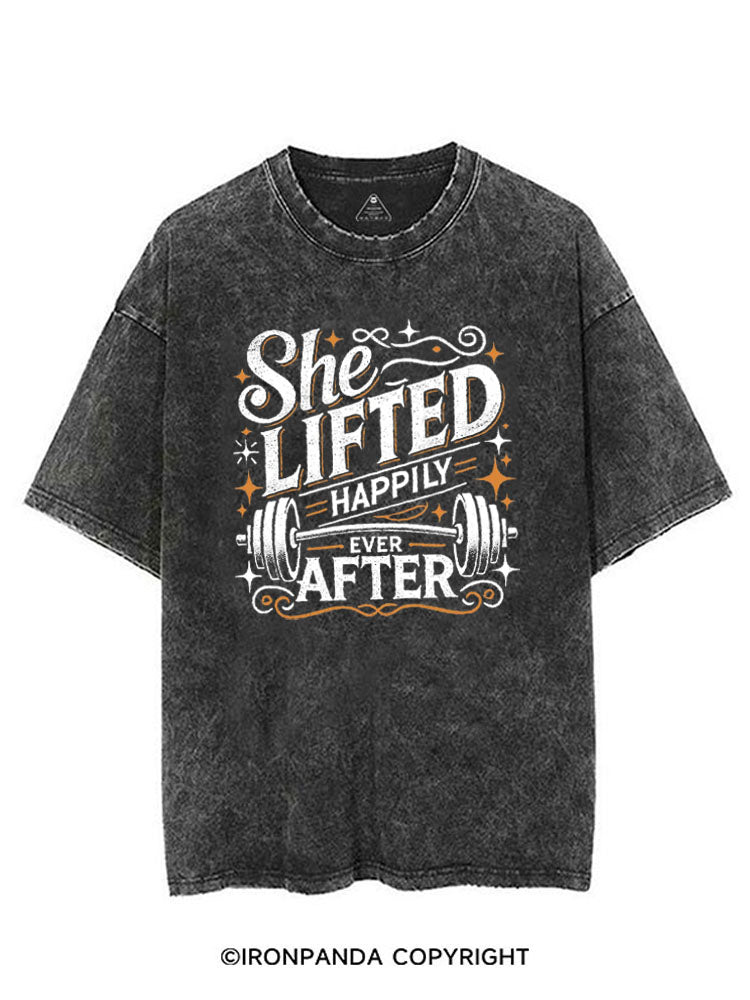 SHE LIFTED HAPPILY EVER AFTER GYM VINTAGE GYM SHIRT