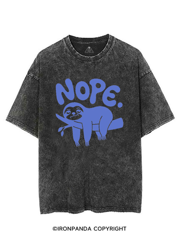 NO TODAY SLOTH VINTAGE GYM SHIRT