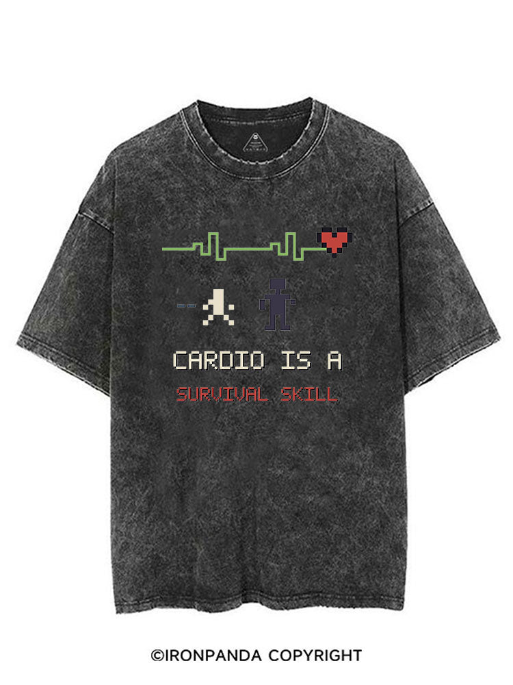 CARDIO IS A SURVIVAL SKILL VINTAGE GYM SHIRT