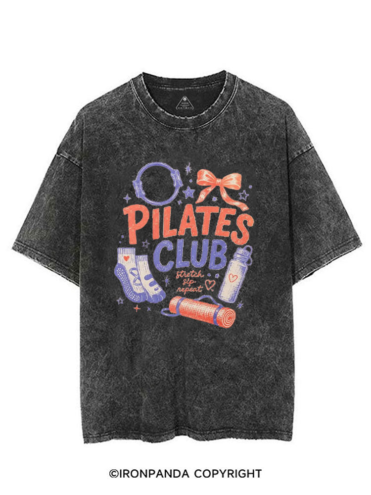 PILATES CLUB STRETCH SIP REPEAT VINTAGE GYM SHIRT