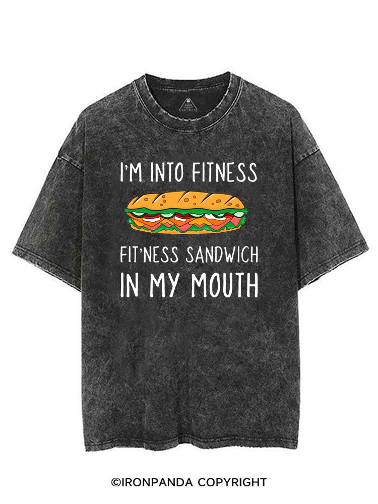 I'M INTO FITNESS FITNESS SANDWICH IN MY MOUTH GYM VINTAGE GYM SHIRT