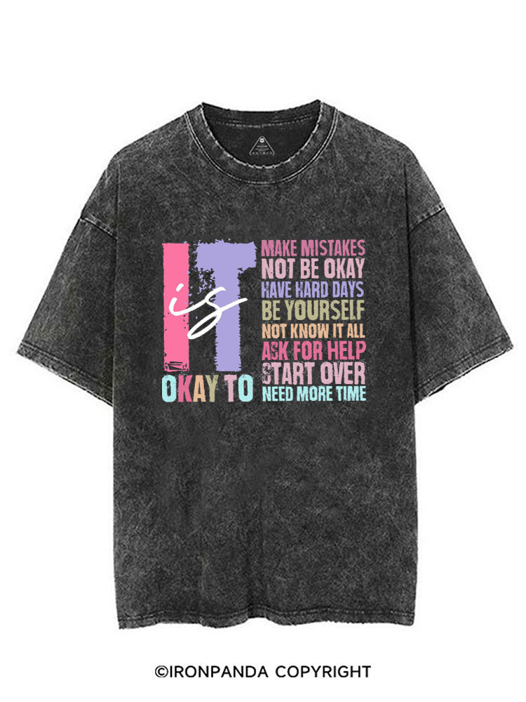 IT IS OKAY TO MAKE MISTAKES VINTAGE GYM SHIRT