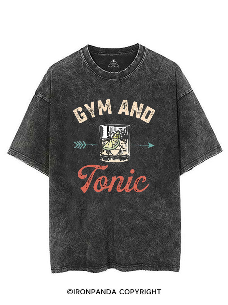 GYM AND TONIC GIN VINTAGE GYM SHIRT