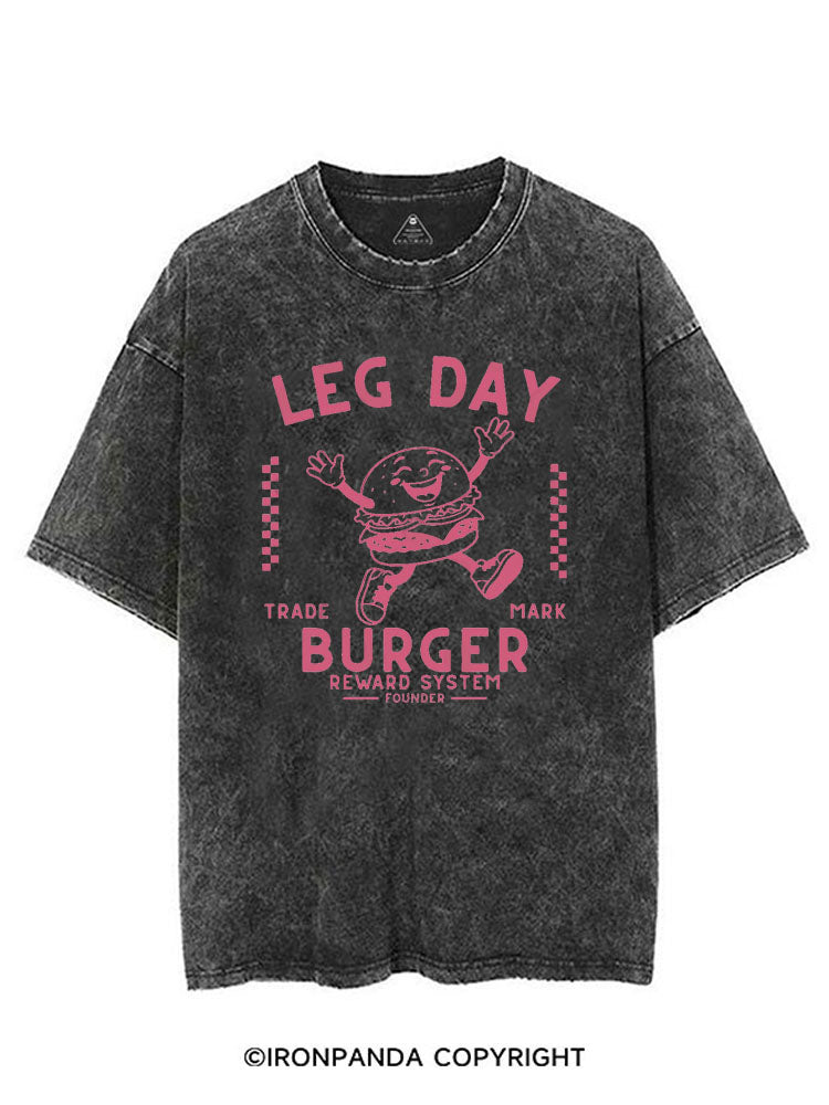 LEG DAY BURGER REWARD SYSTEM VINTAGE GYM SHIRT