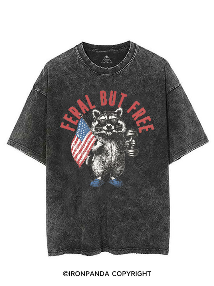 FERAL BUT FREE VINTAGE GYM SHIRT