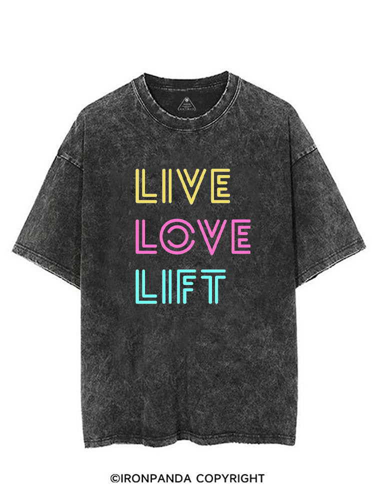 LIVE LOVE LIFT WORKOUT VINTAGE GYM SHIRT