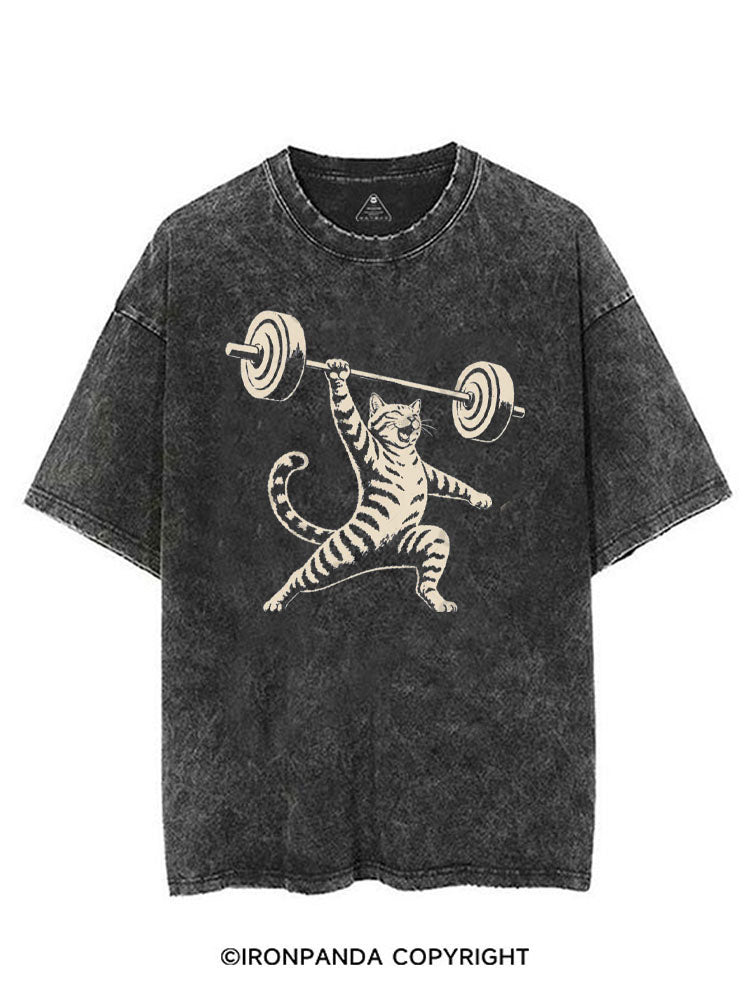 MIGHTY MEOWSTER VINTAGE GYM SHIRT