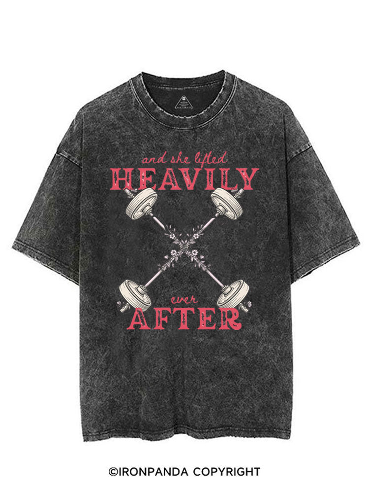AND SHE LIFTED HEAVILY EVER AFTER VINTAGE GYM SHIRT
