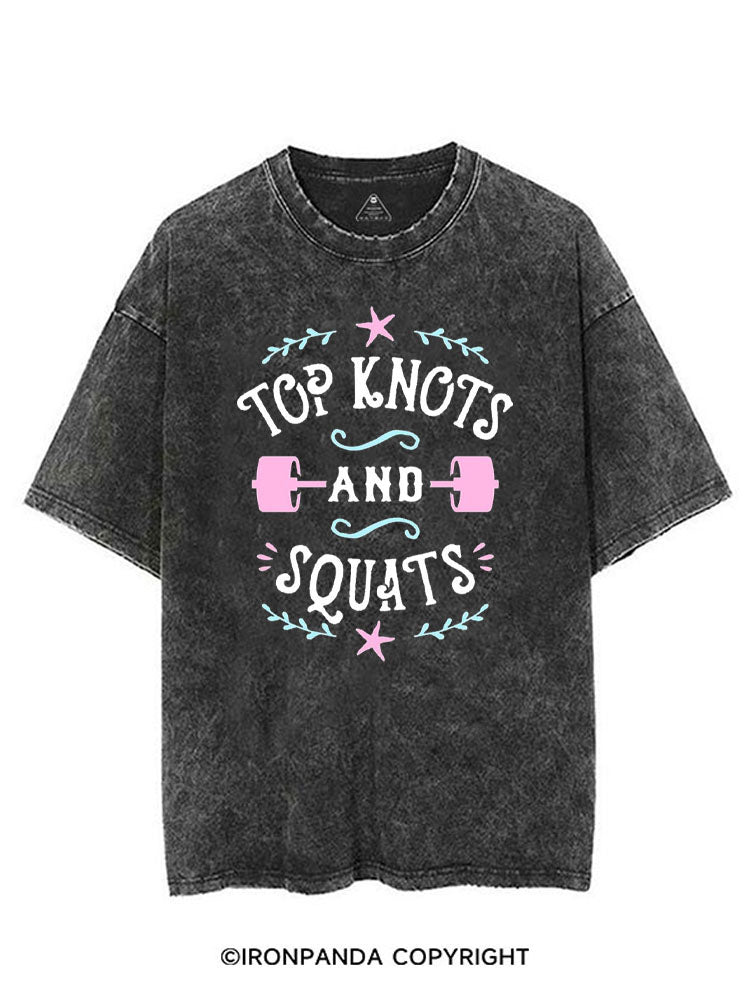 TOP KNOTS AND SQUATS VINTAGE GYM SHIRT