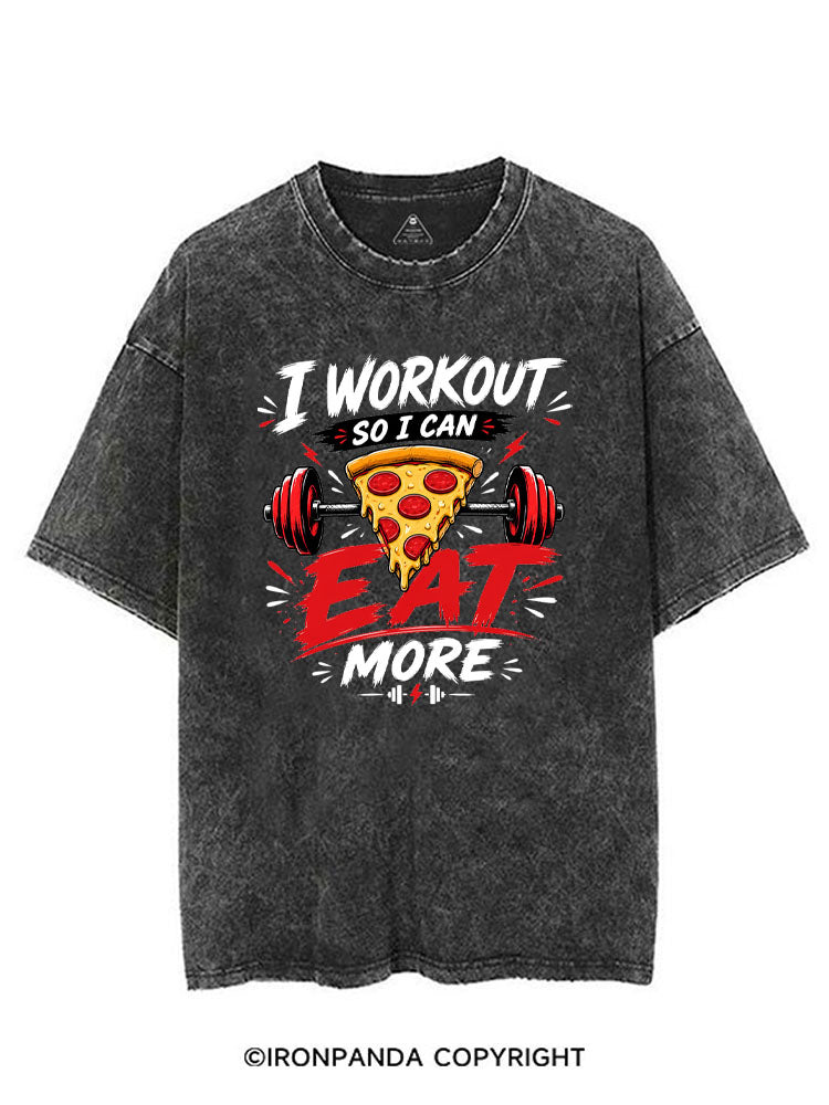 I WORKOUT SO I CAN EAT MORE PIZZA VINTAGE GYM SHIRT