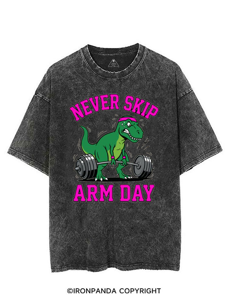 NEVER SKIP ARM DAY VINTAGE GYM SHIRT