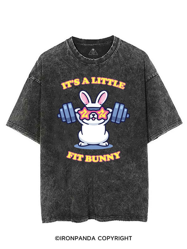 IT'S A LITTLE FIT BUNNY VINTAGE GYM SHIRT