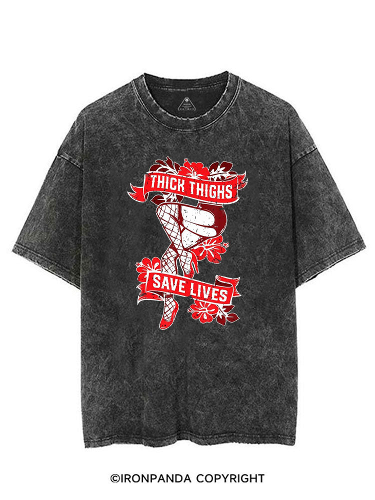 THICK THIGHS SAVE LIVES GYM VINTAGE GYM SHIRT
