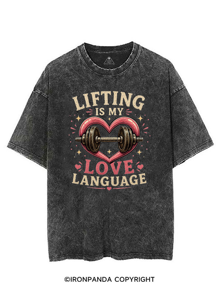 LIFTING IS MY LOVE LANGUAGE VINTAGE GYM SHIRT