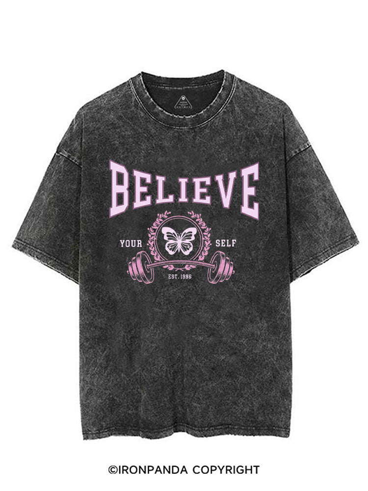 BELIEVE YOURSELF VINTAGE GYM SHIRT