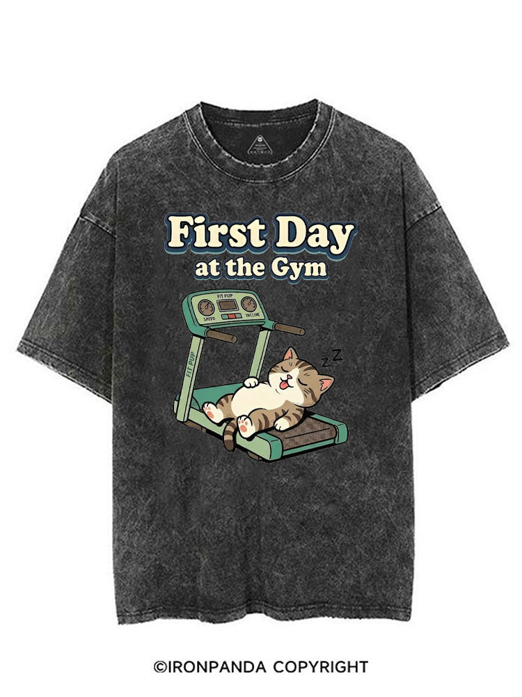 FIRST DAY AT THE GYM VINTAGE GYM SHIRT