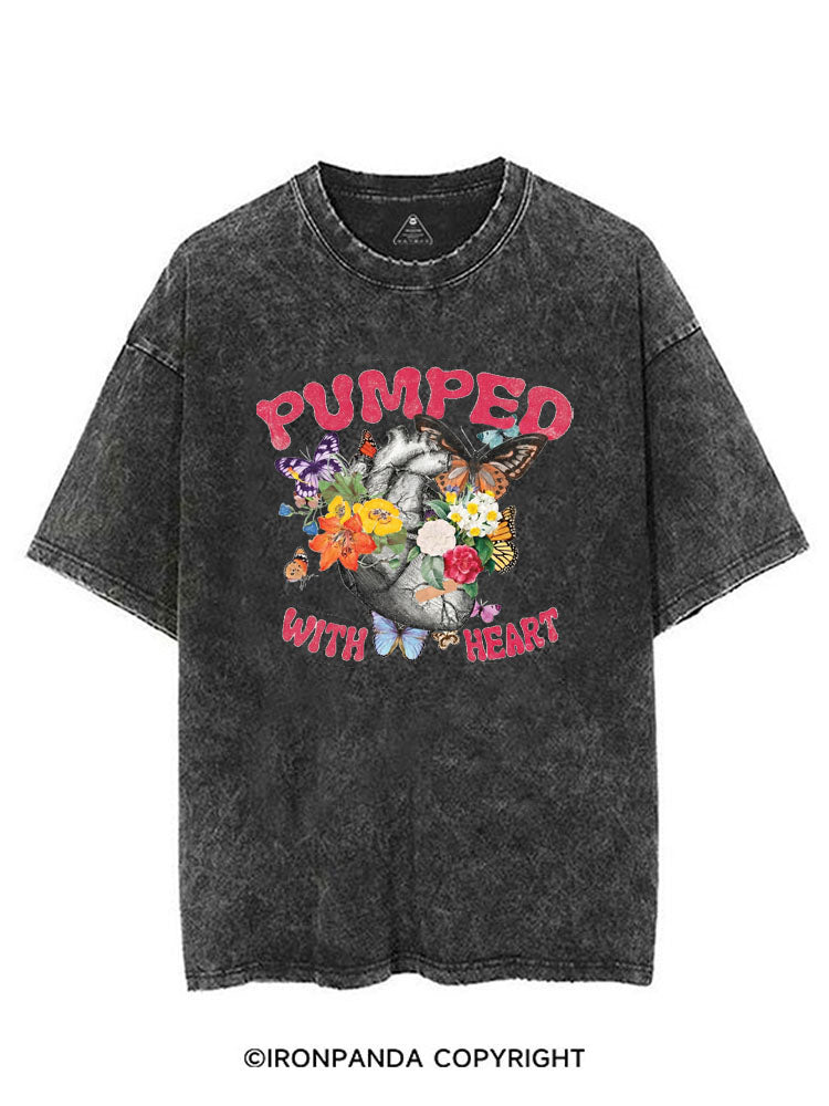 PUMPED WITH HEART VINTAGE GYM SHIRT