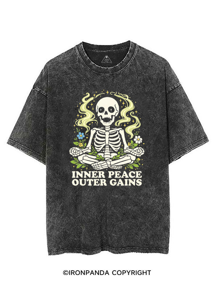 INNER PEACE OUTER GAINS VINTAGE GYM SHIRT