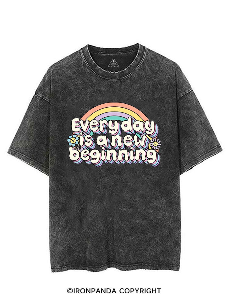 EVERY DAY IS A NEW BEGINNING VINTAGE GYM SHIRT