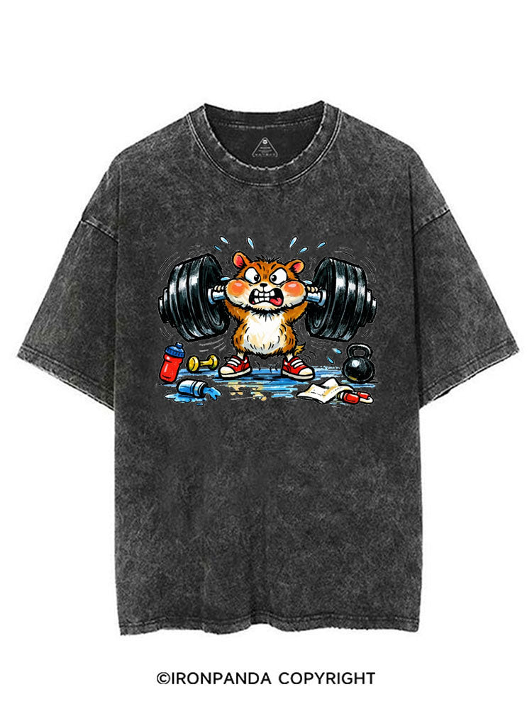 BARBELL BUN VINTAGE GYM SHIRT
