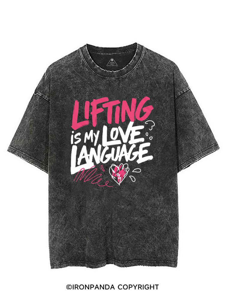 LIFTING IS MY LOVE LANGUAGE VINTAGE GYM SHIRT