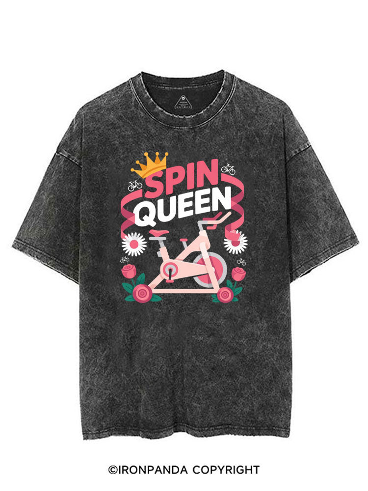 SPIN QUEEN VINTAGE GYM SHIRT