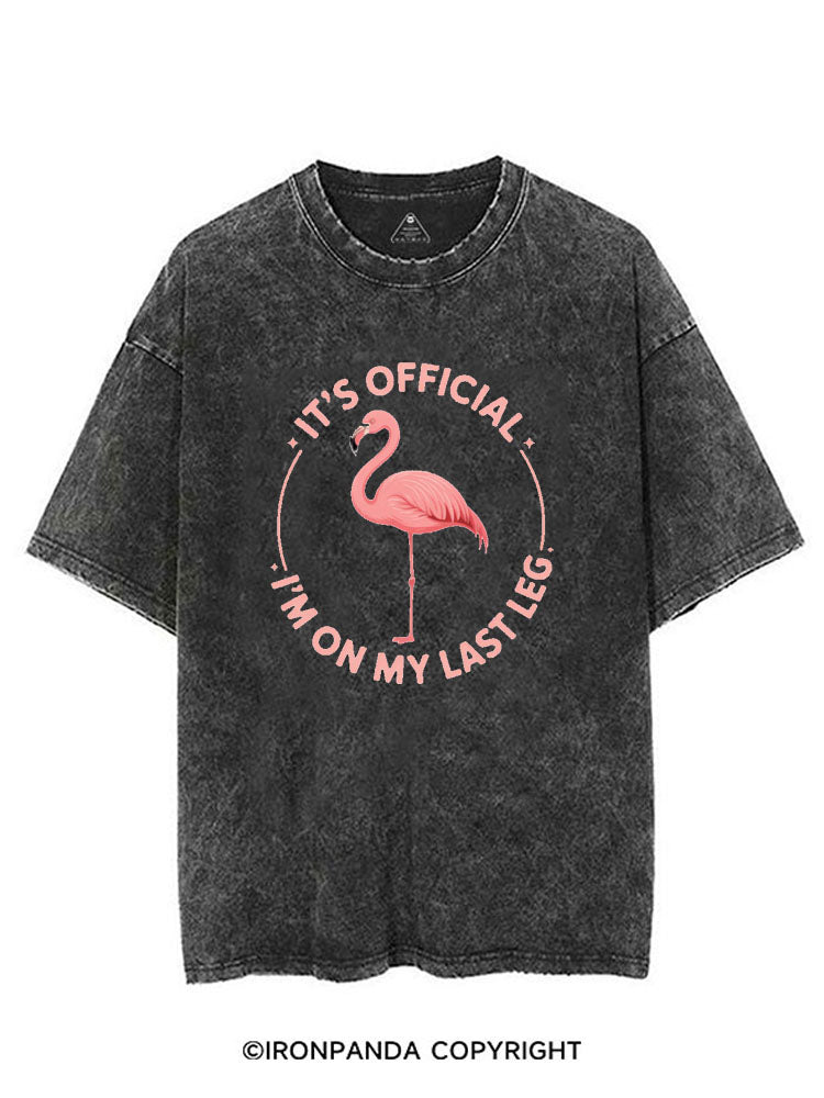 IT'S OFFICIAL I'M ON MY LAST LEG VINTAGE GYM SHIRT