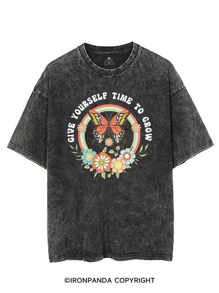 GIVE YOURSELF TIME TO GROW VINTAGE GYM SHIRT