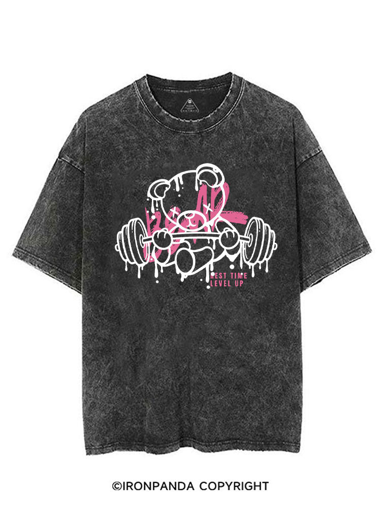 REST TIME LEVEL UP VINTAGE GYM SHIRT