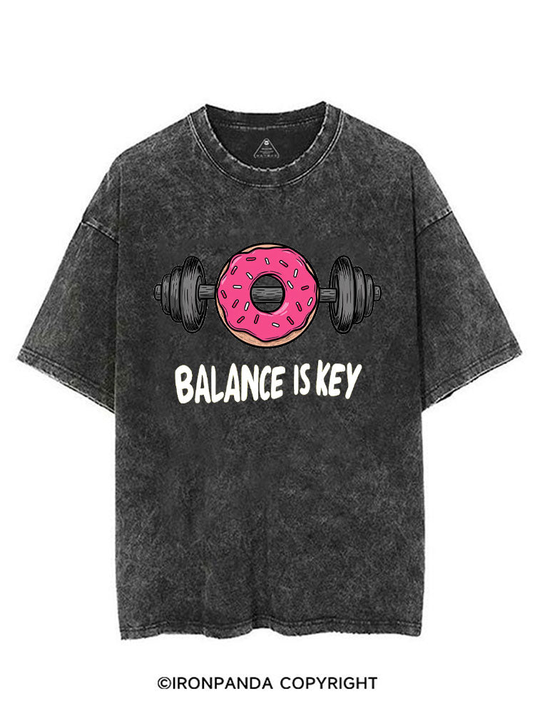 BALANCE IS KEY VINTAGE GYM SHIRT