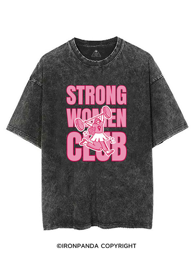 STRONG WOMEN CLUB VINTAGE GYM SHIRT