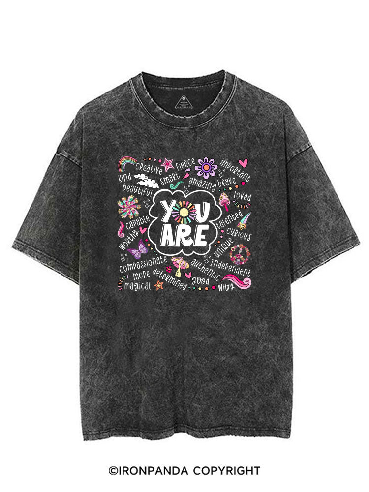 YOU ARE UNIQUE VINTAGE GYM SHIRT