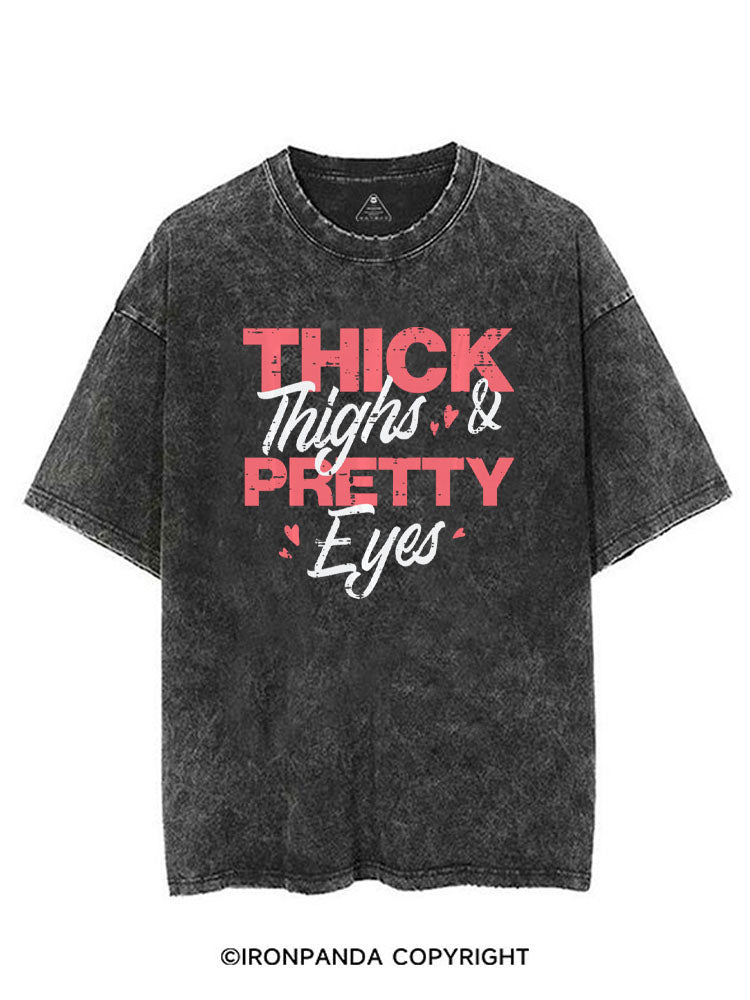THICK THIGHS & PRETTY EYES VINTAGE GYM SHIRT