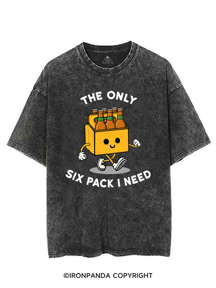 THE ONLY SIX PACK I NEED VINTAGE GYM SHIRT