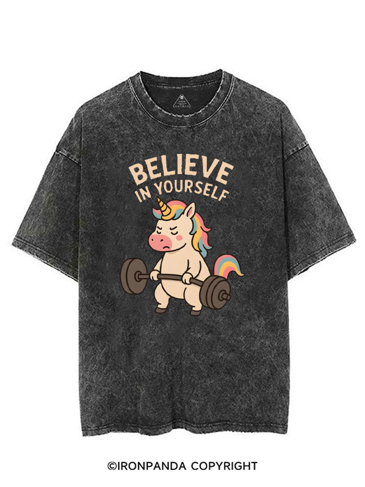 BELIEVE IN YOURSELF VINTAGE GYM SHIRT