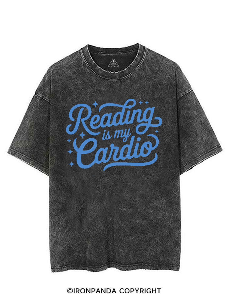 READING IS MY CARDIO VINTAGE GYM SHIRT