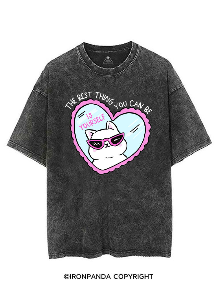 THE BEST THING YOU CAN BE IS YOURSELF VINTAGE GYM SHIRT