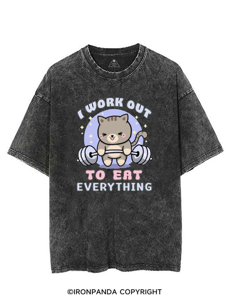 I WORK OUT TO EAT EVERYTHING VINTAGE GYM SHIRT