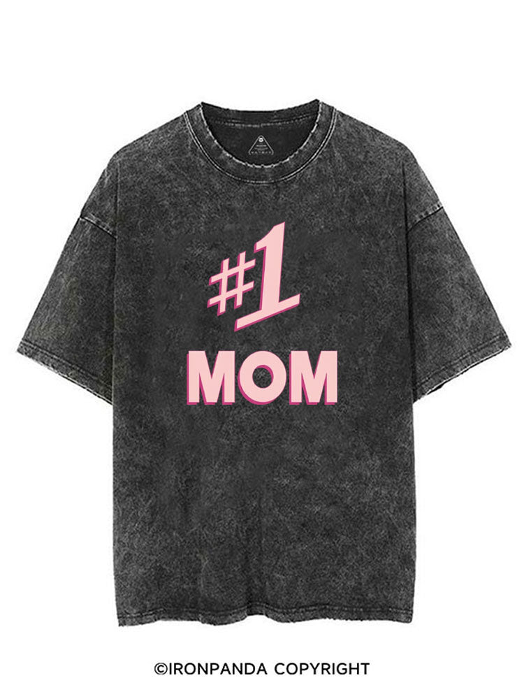 #1 MOM VINTAGE GYM SHIRT