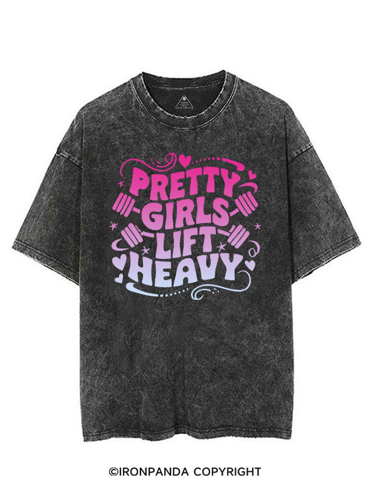 PRETTY GIRLS LIFT HEAVY VINTAGE GYM SHIRT