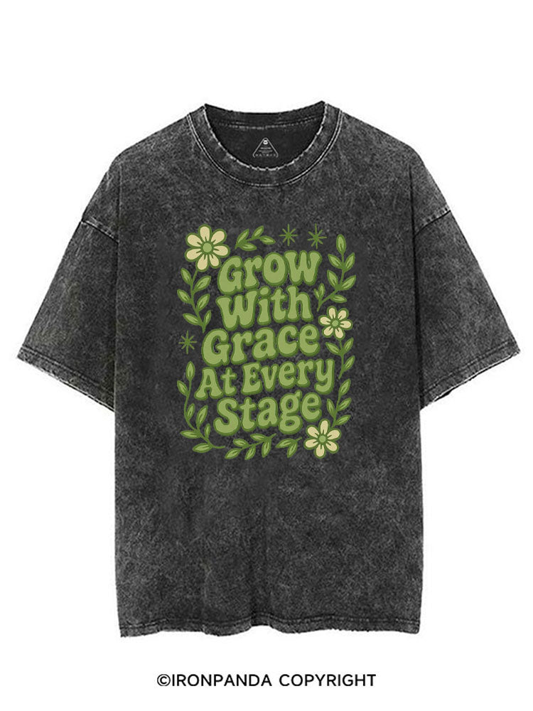 GROW WITH GRACE AT EVERY STAGE VINTAGE GYM SHIRT