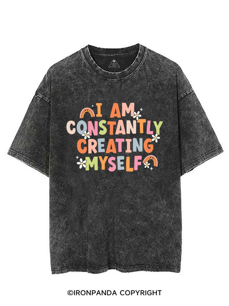 I AM CONSTANTLY CREATING MYSELF VINTAGE GYM SHIRT