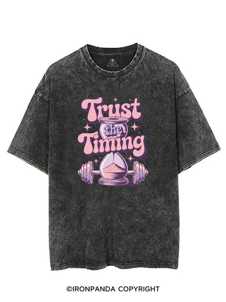 TRUST THE TIMING VINTAGE GYM SHIRT