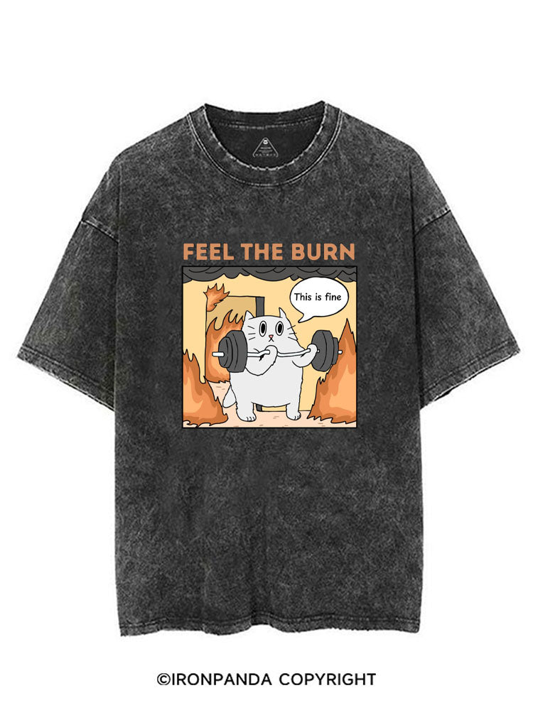 FEEL THE BURN VINTAGE GYM SHIRT