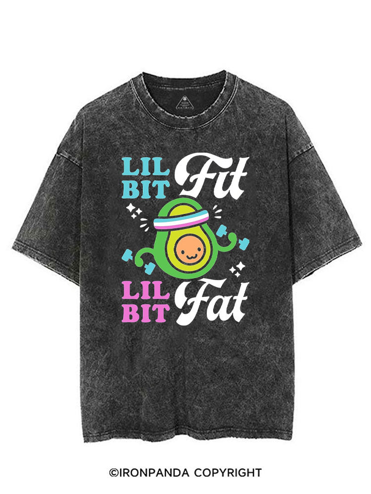 LIL BIT FIT LIL BIT FAT VINTAGE GYM SHIRT