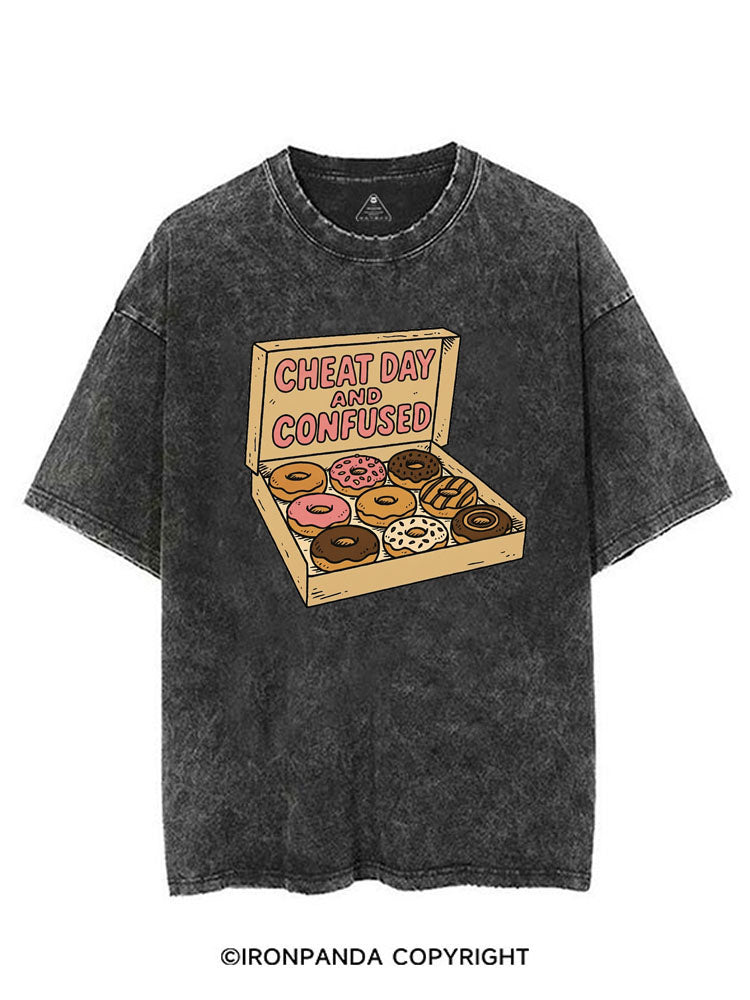CHEAT DAY AND CONFUSED VINTAGE GYM SHIRT